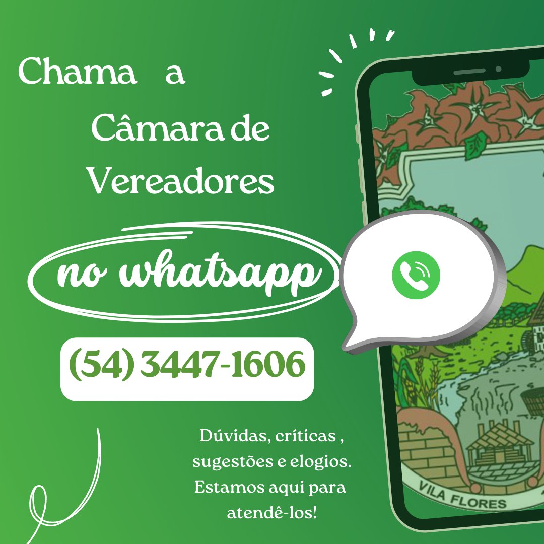  Câmara de Vereadores no WhatsApp!